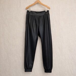 COMMANDO Vegan Leather Pants Faux Leather High Rise Stretch Black XS